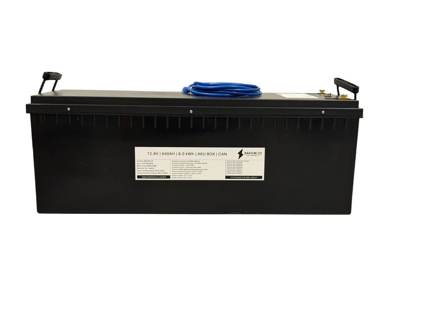 Štítek 12,8 V / 640 Ah / 8,0 kWh
